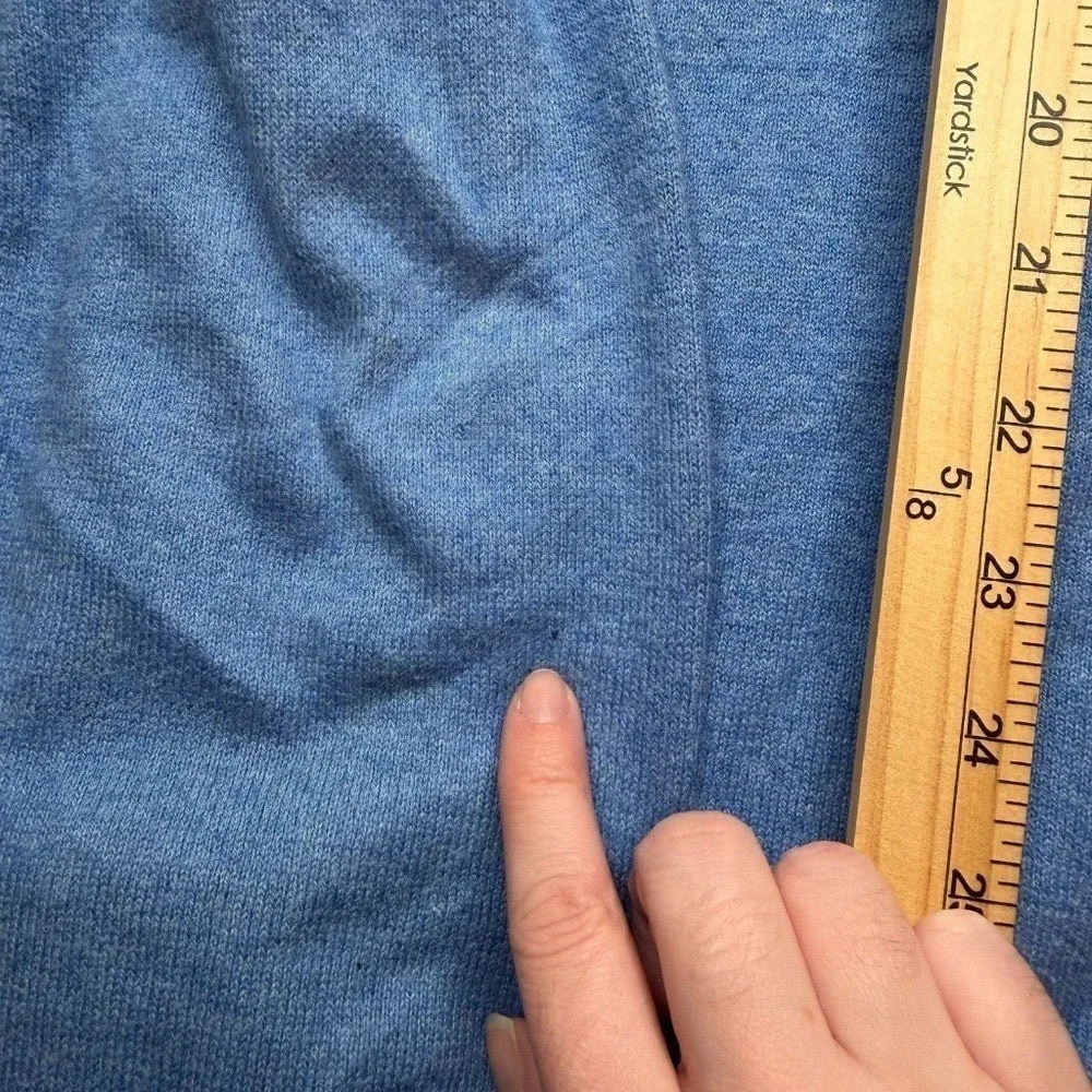 LL Bean Cotton Cashmere Quarter Zip Pullover Sweater Mens S Blue Quiet‎ Luxury